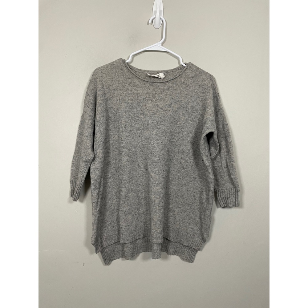 Toast Cashmere and Wool Roll Neck Sweater in Gray Size 6 Quiet Luxury Minimalist
